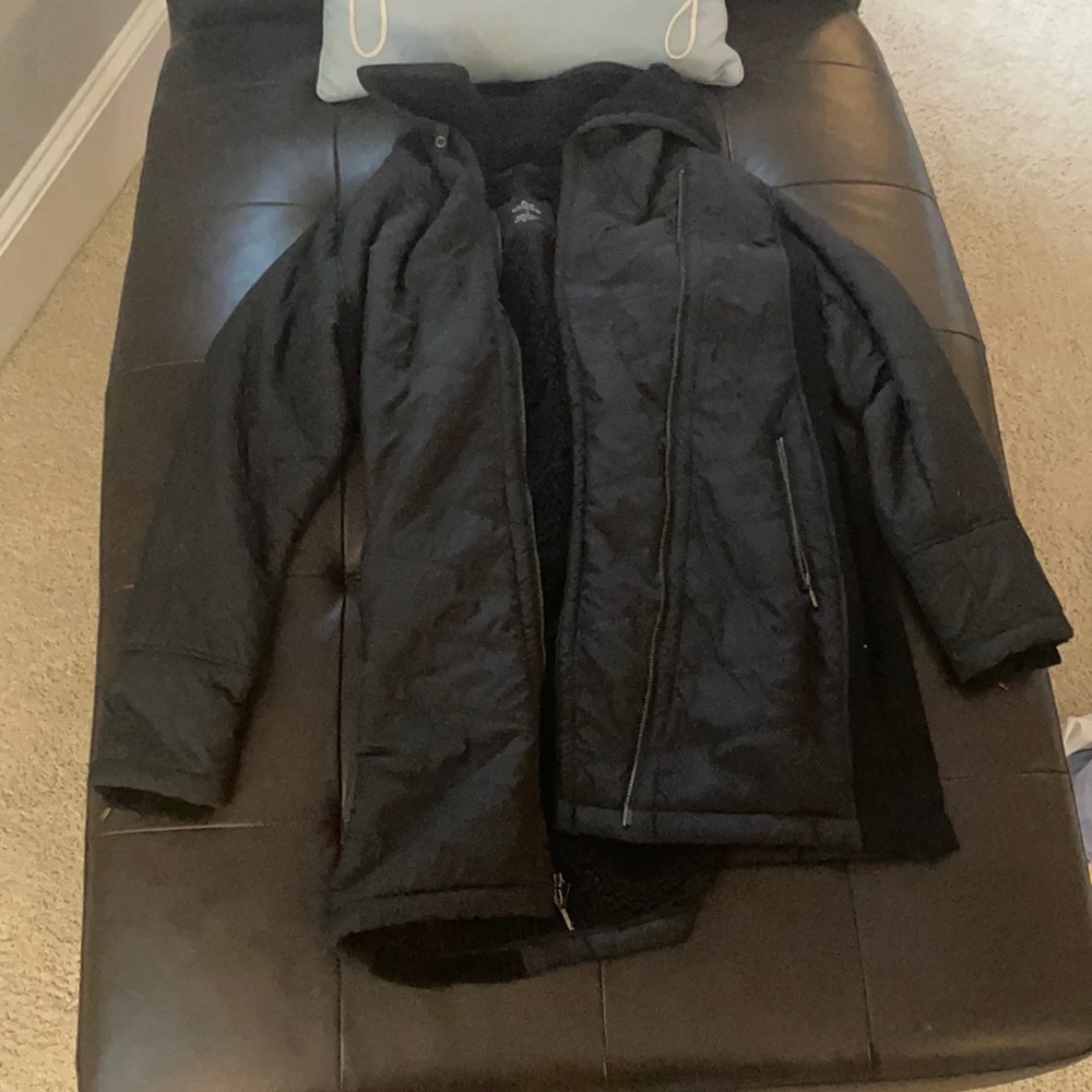 Prana black fleece winter jacket